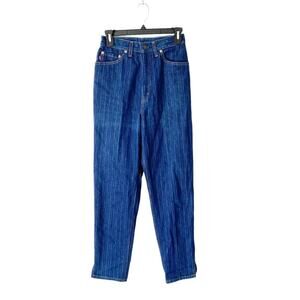 Levi’s Vintage Pin Stripe High Waist Multicolor Denim Jeans size 26 Tapered Leg